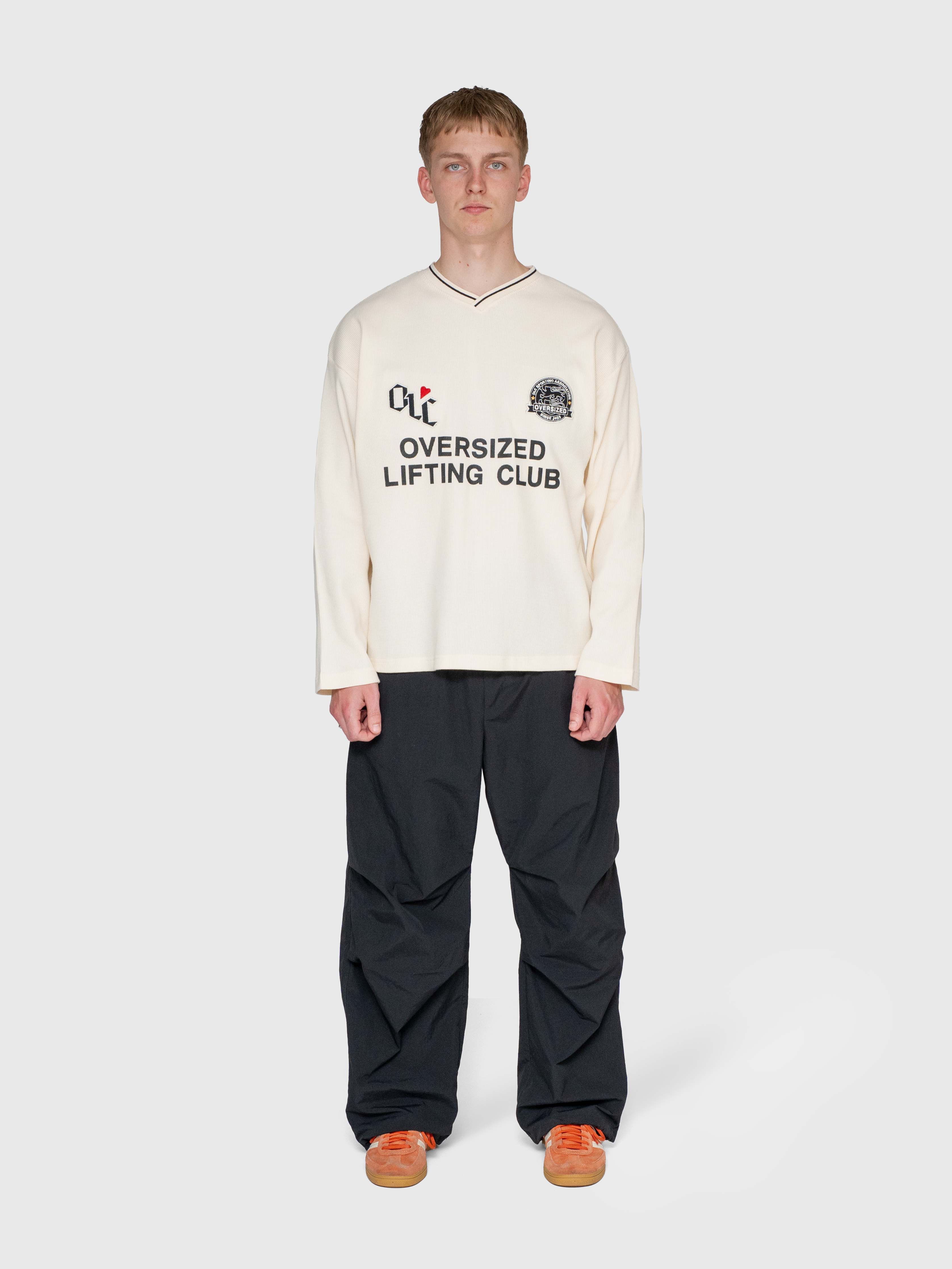 Waffle Football Long Sleeve – White