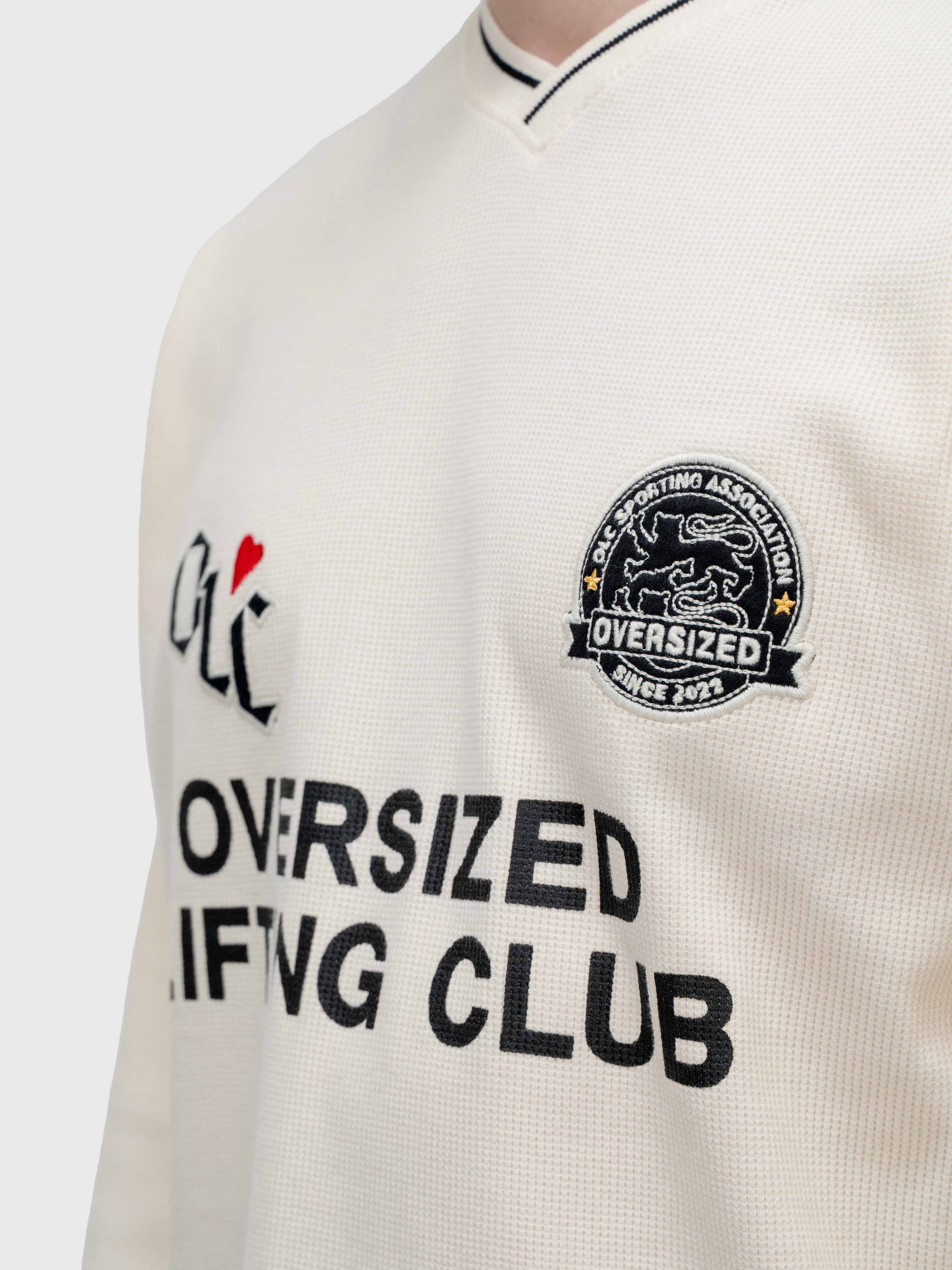 Waffle Football Long Sleeve – White