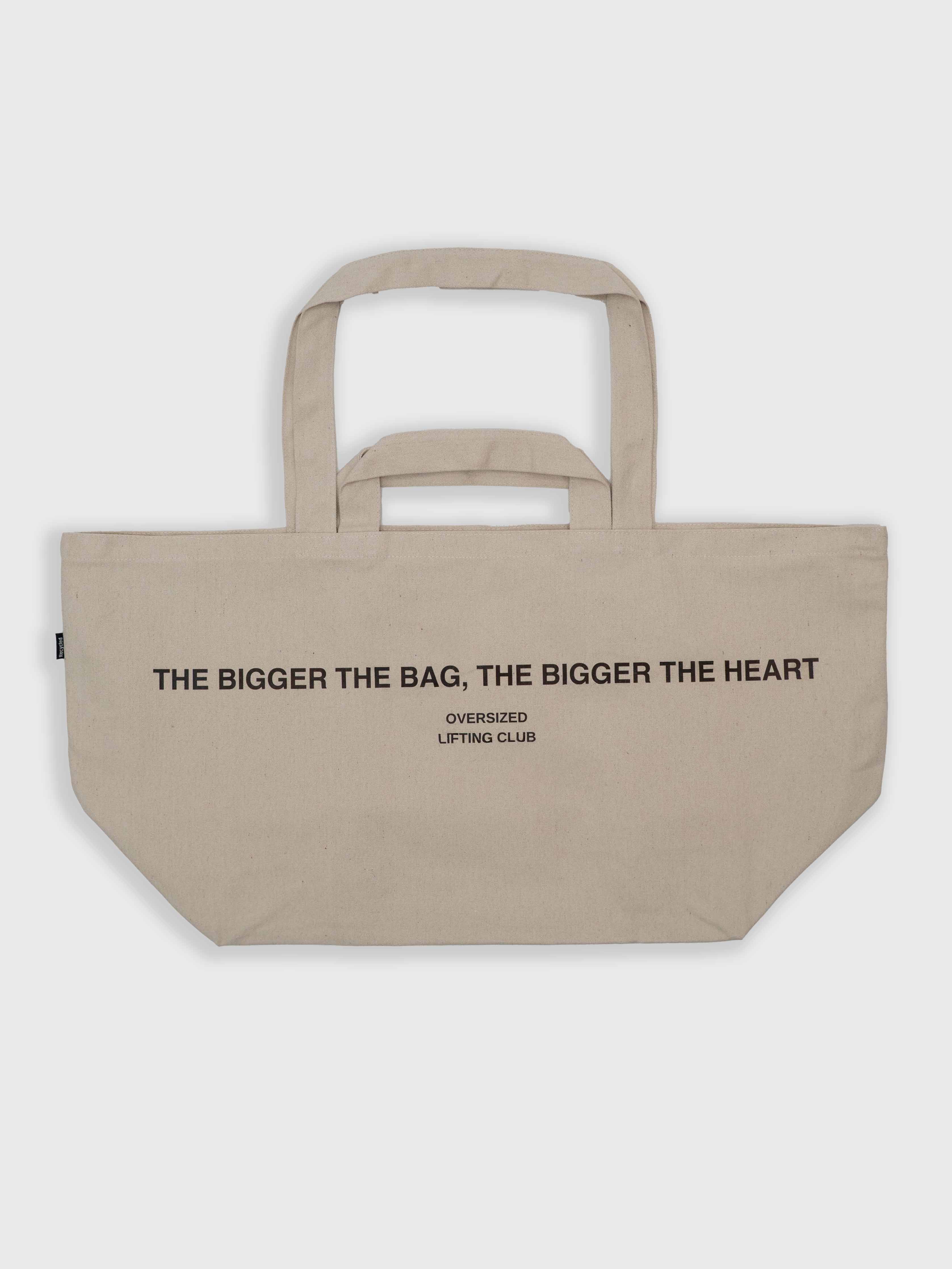 Bigger tote bag - Cream/Black